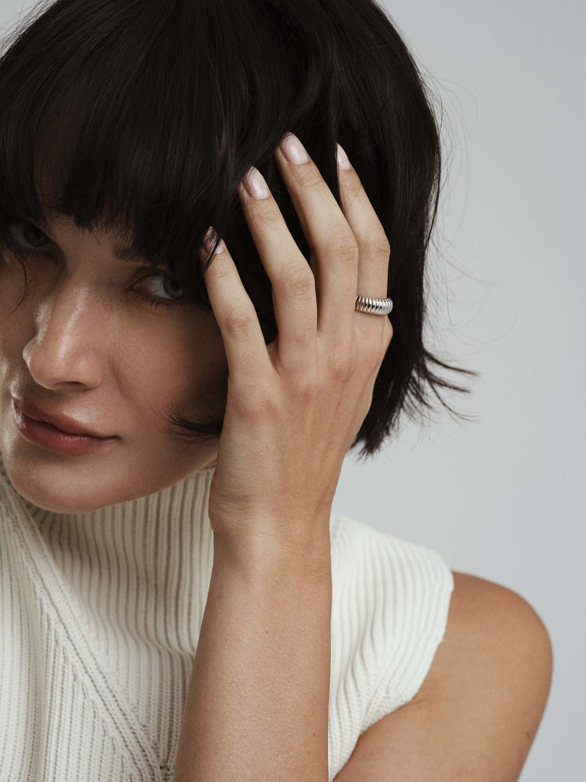 Retro Ribbed Ring