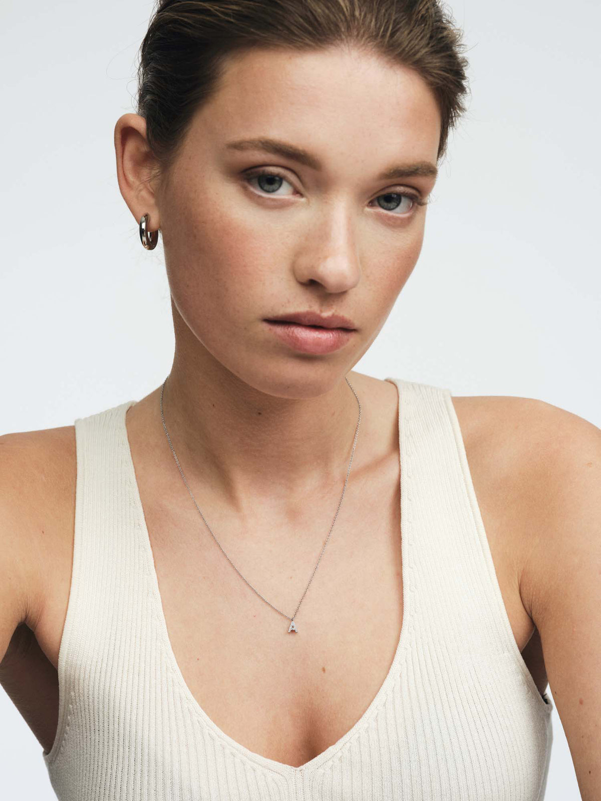 Petite Stone Letter Necklace
