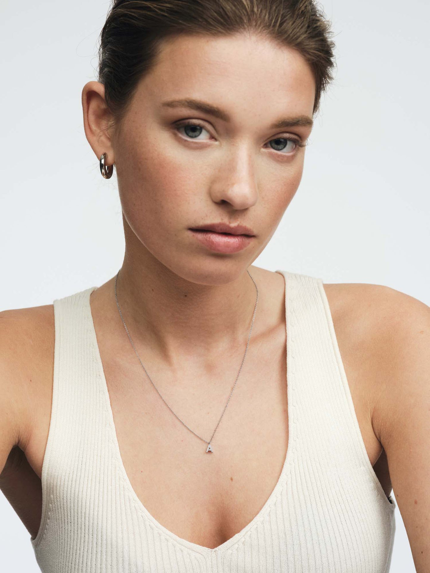 Petite Stone Letter Necklace