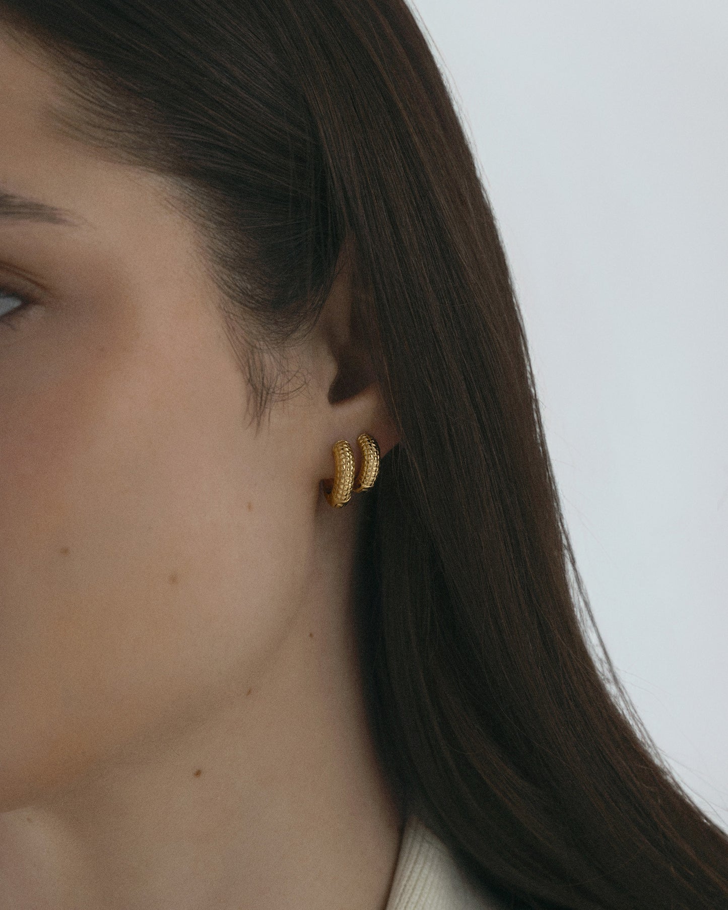 Beaded hoops Small