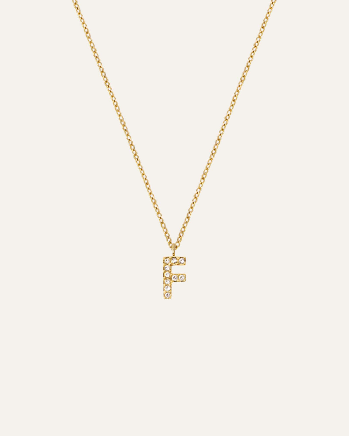Petite Stone Letter Necklace