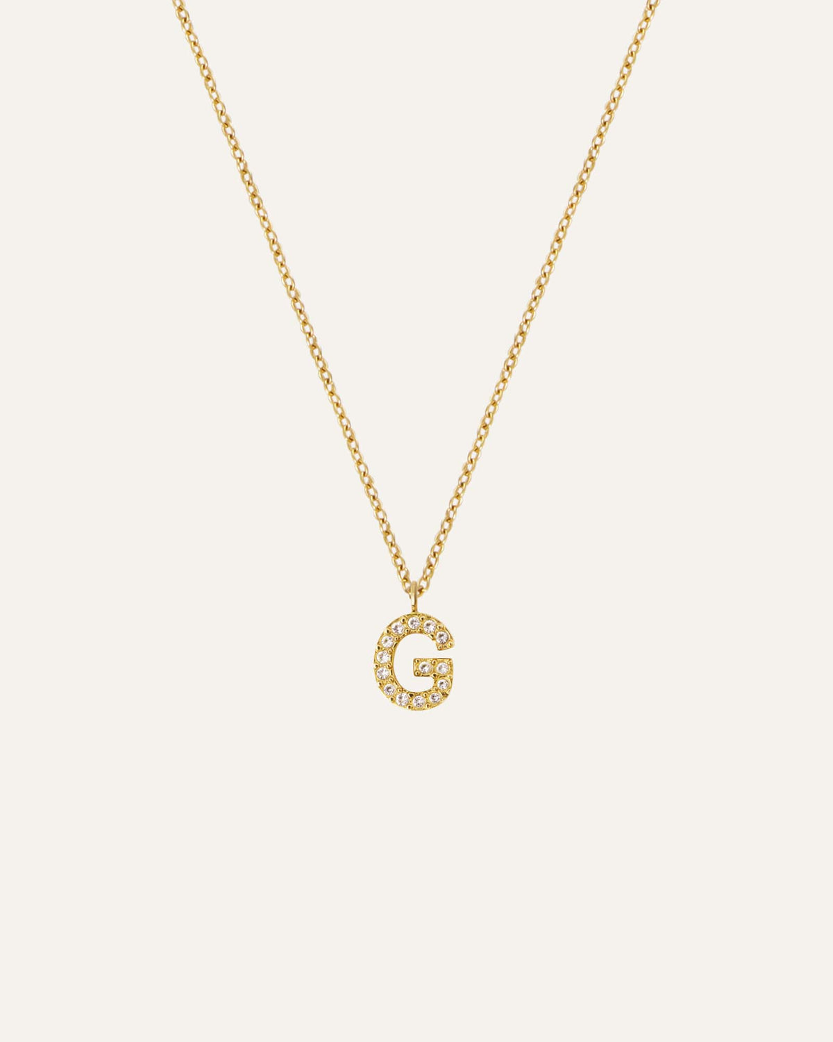 Petite Stone Letter Necklace