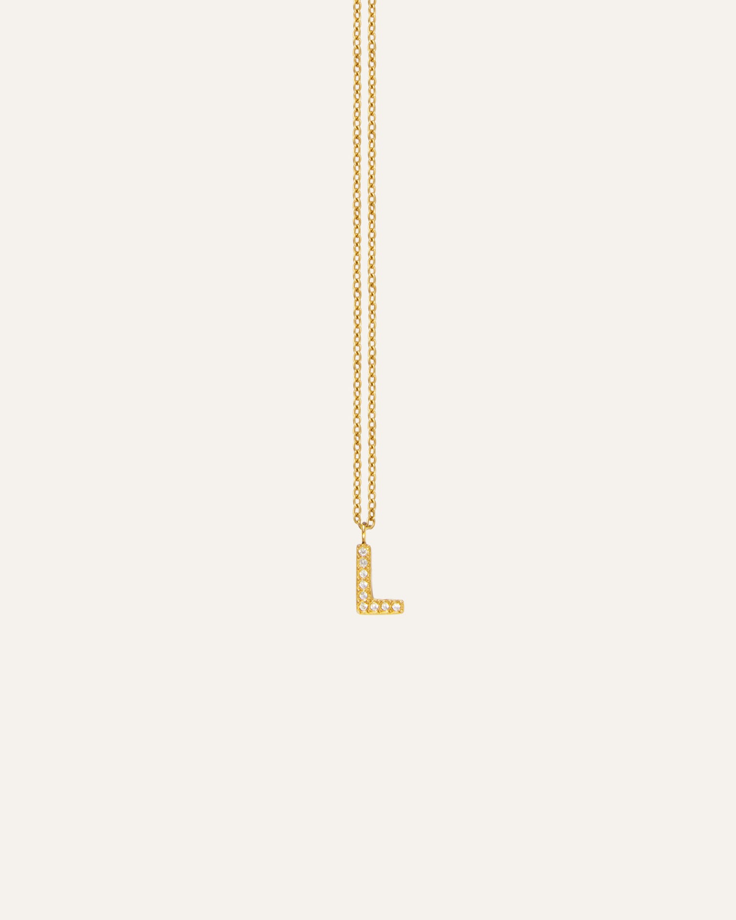 Petite Stone Letter Necklace