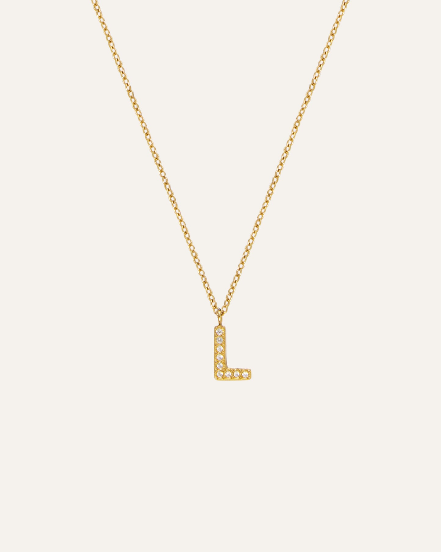 Petite Stone Letter Necklace