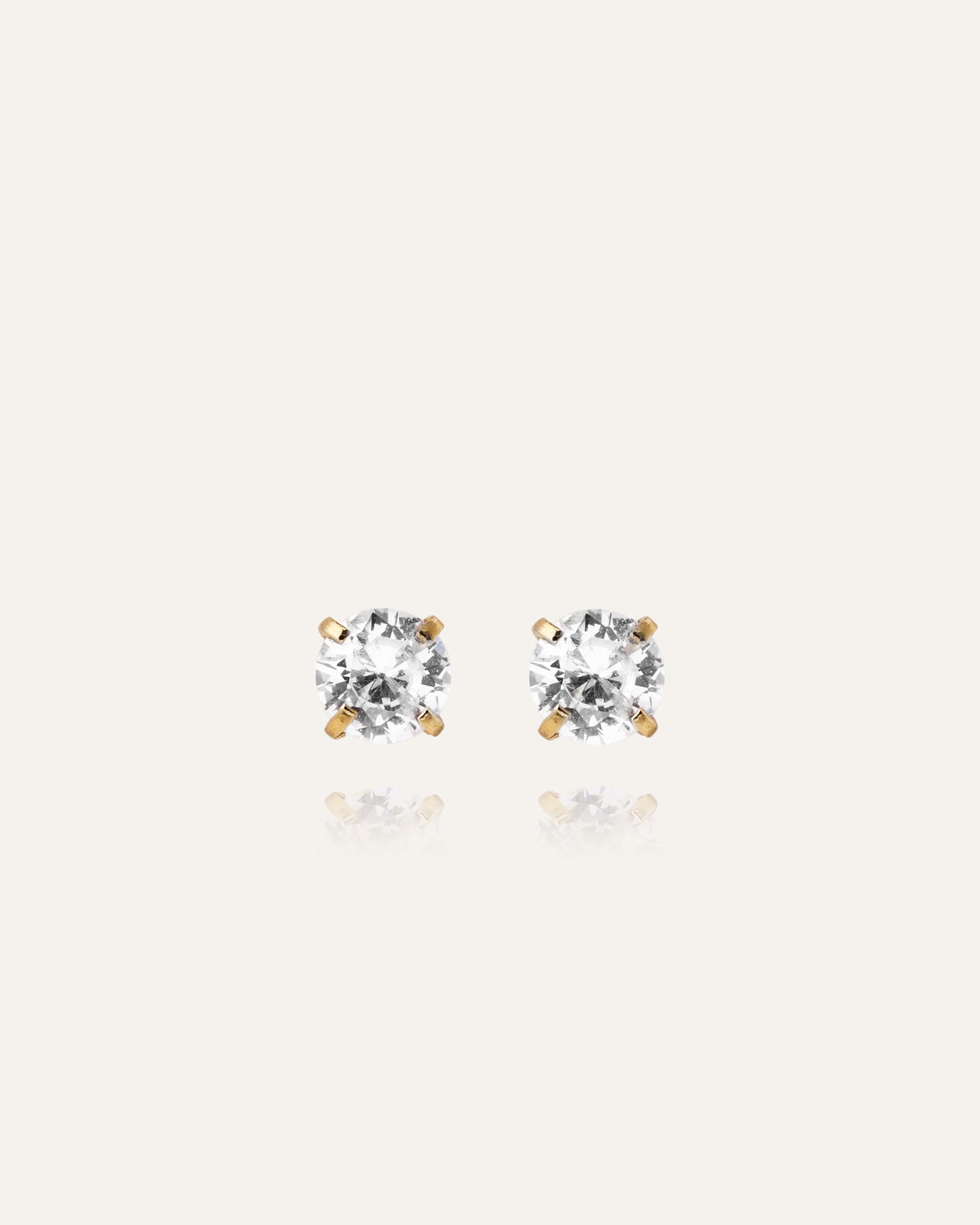 Jolie White Medium Studs