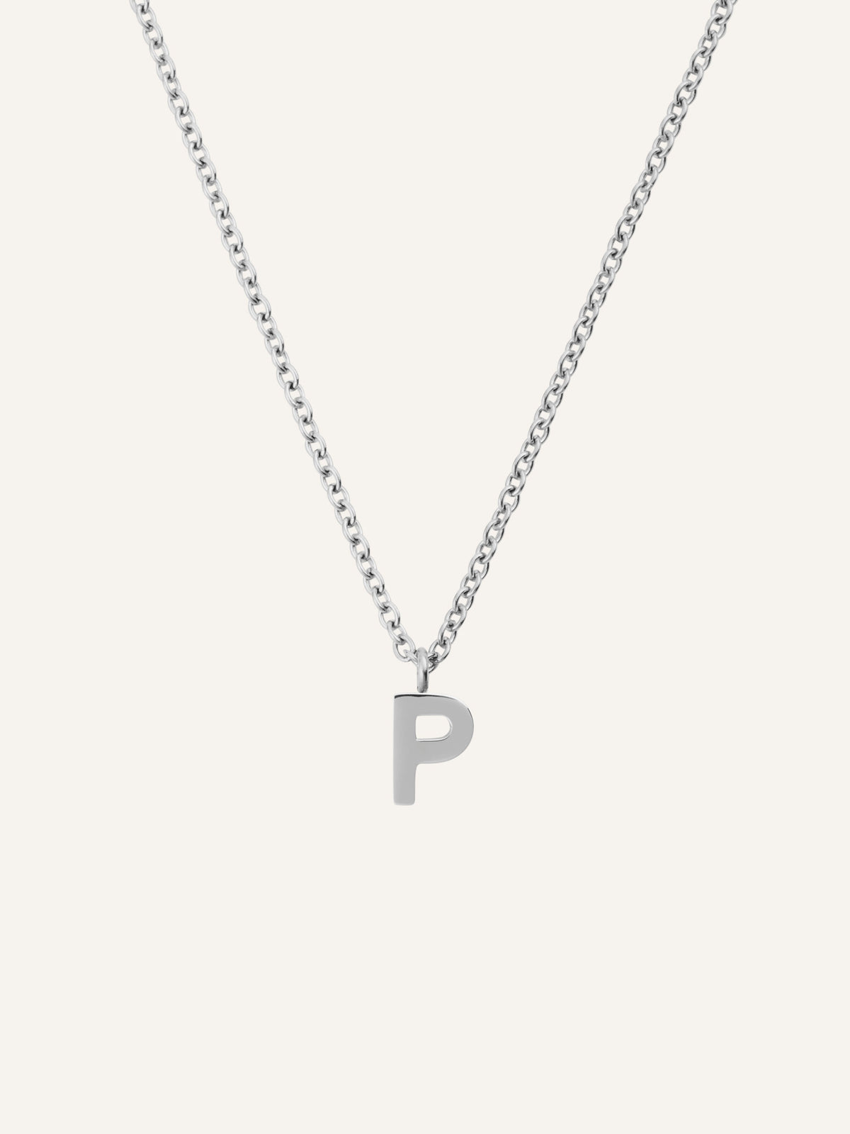 Petite Plain Letter Necklace