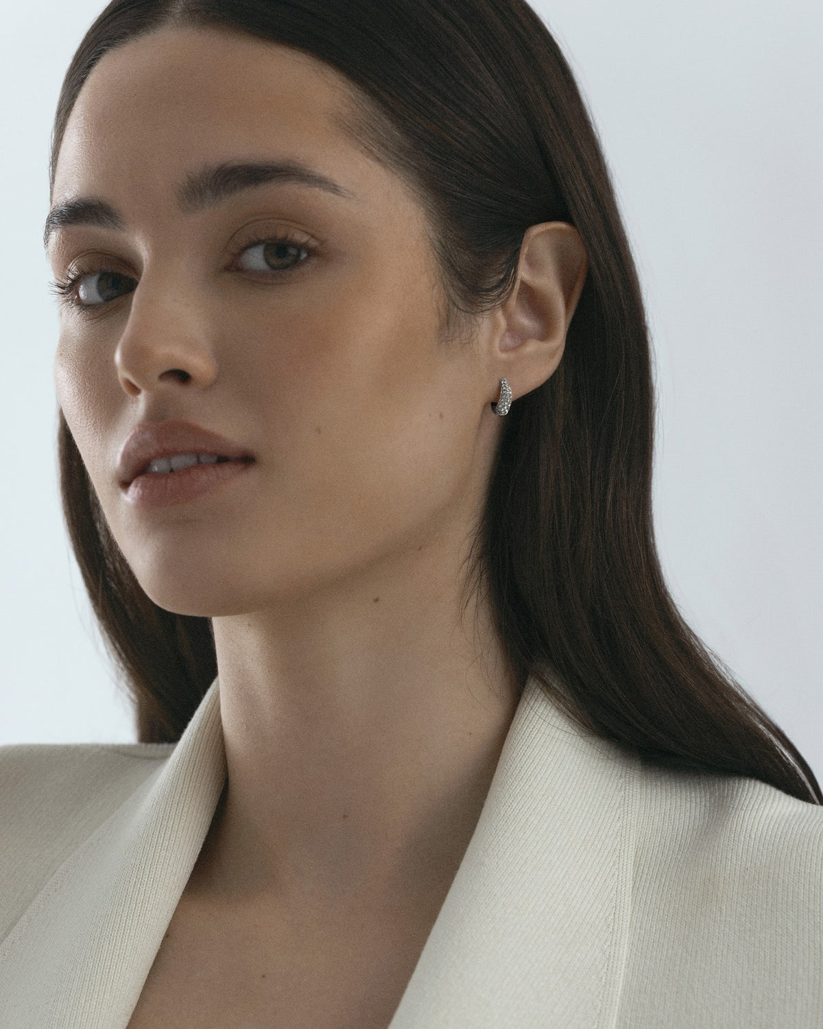 Pavé Precious Mini Hoops