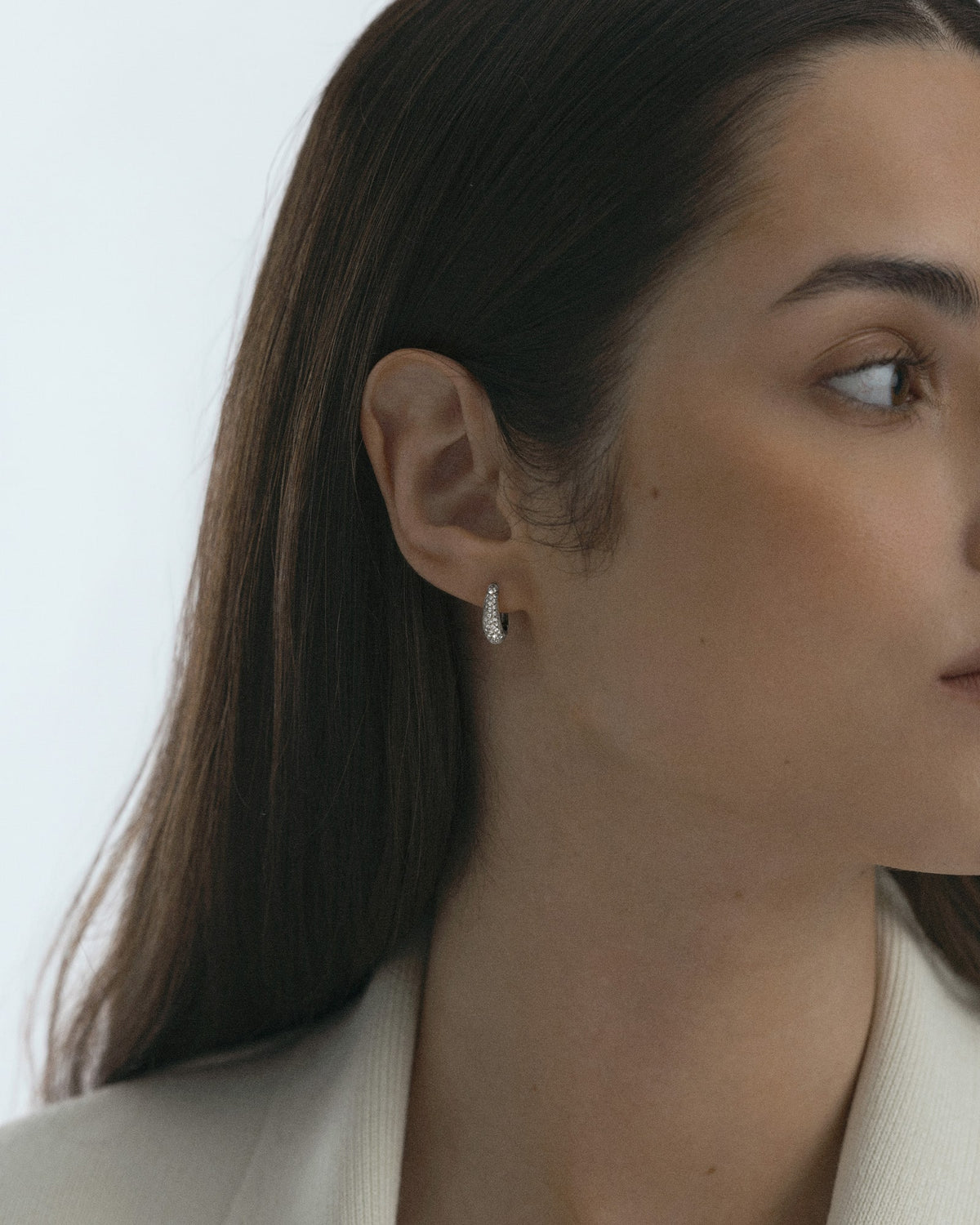 Pavé Precious Small Hoops