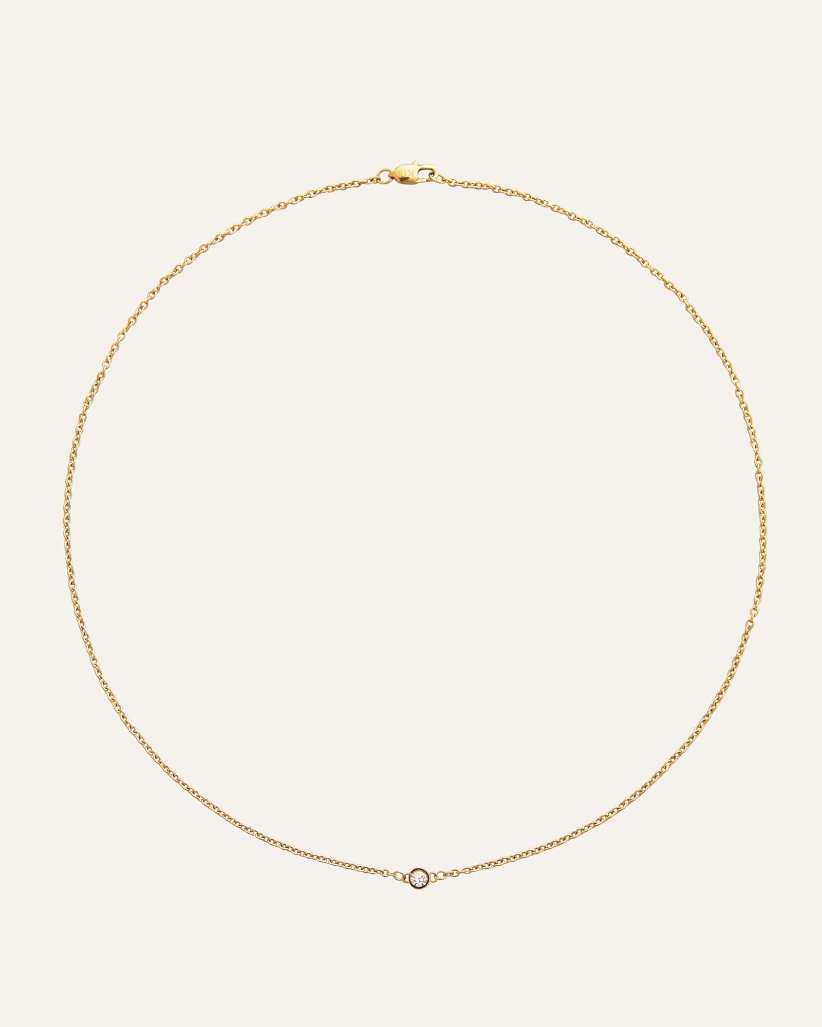 Thin diamond necklace gold Mockberg Germany