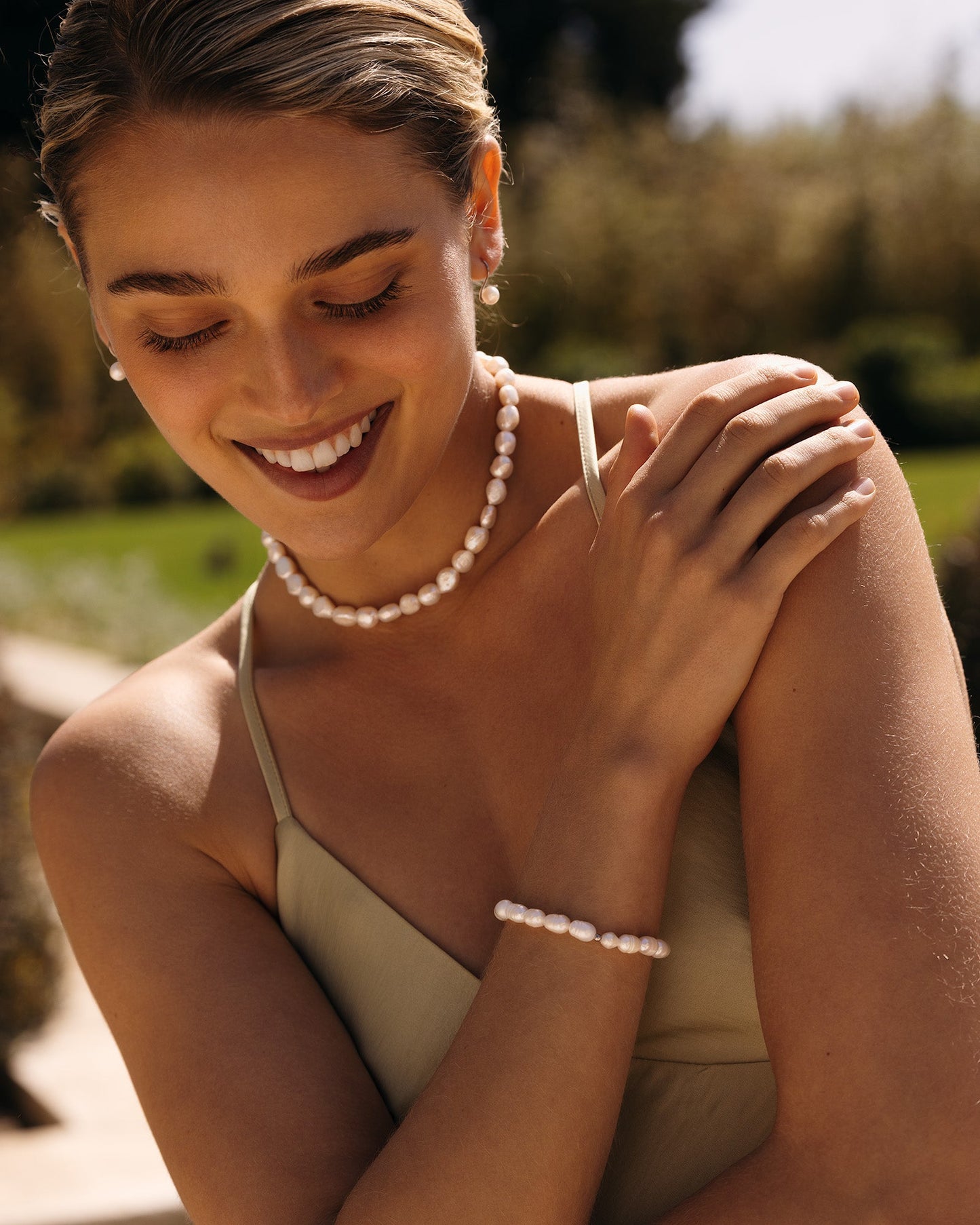 Aura Pearl Steel Bracelet