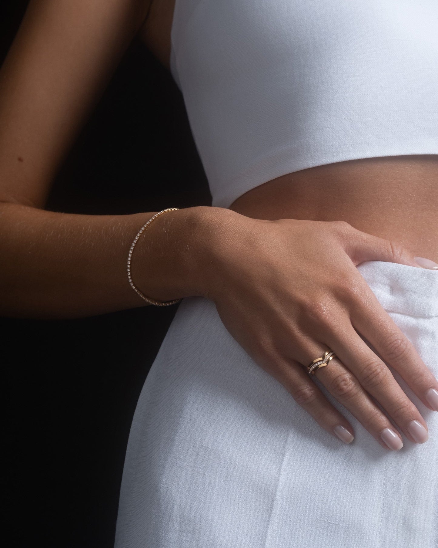 Shiny Tennis Bracelet Gold