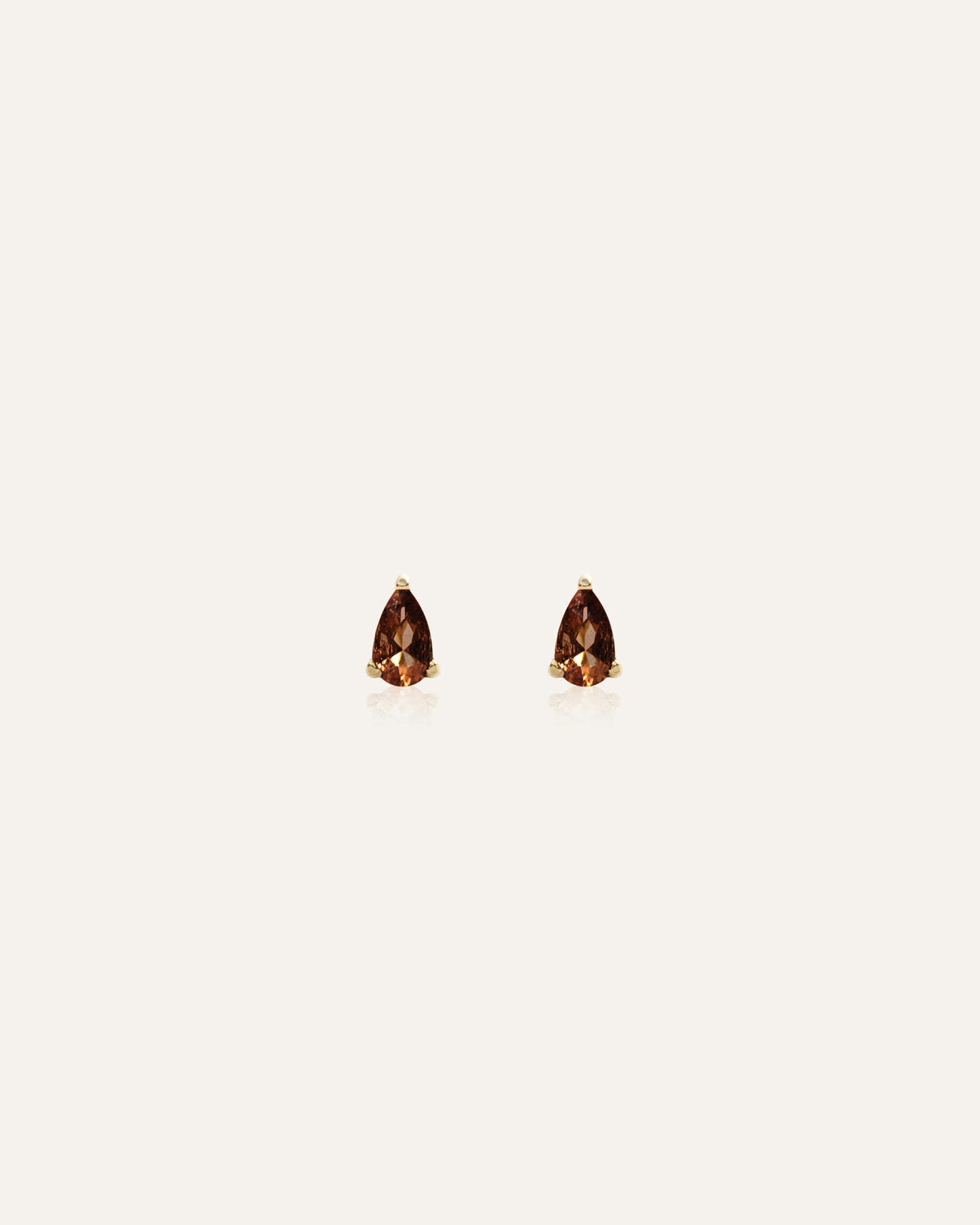 Belle Pear Studs - Coffee