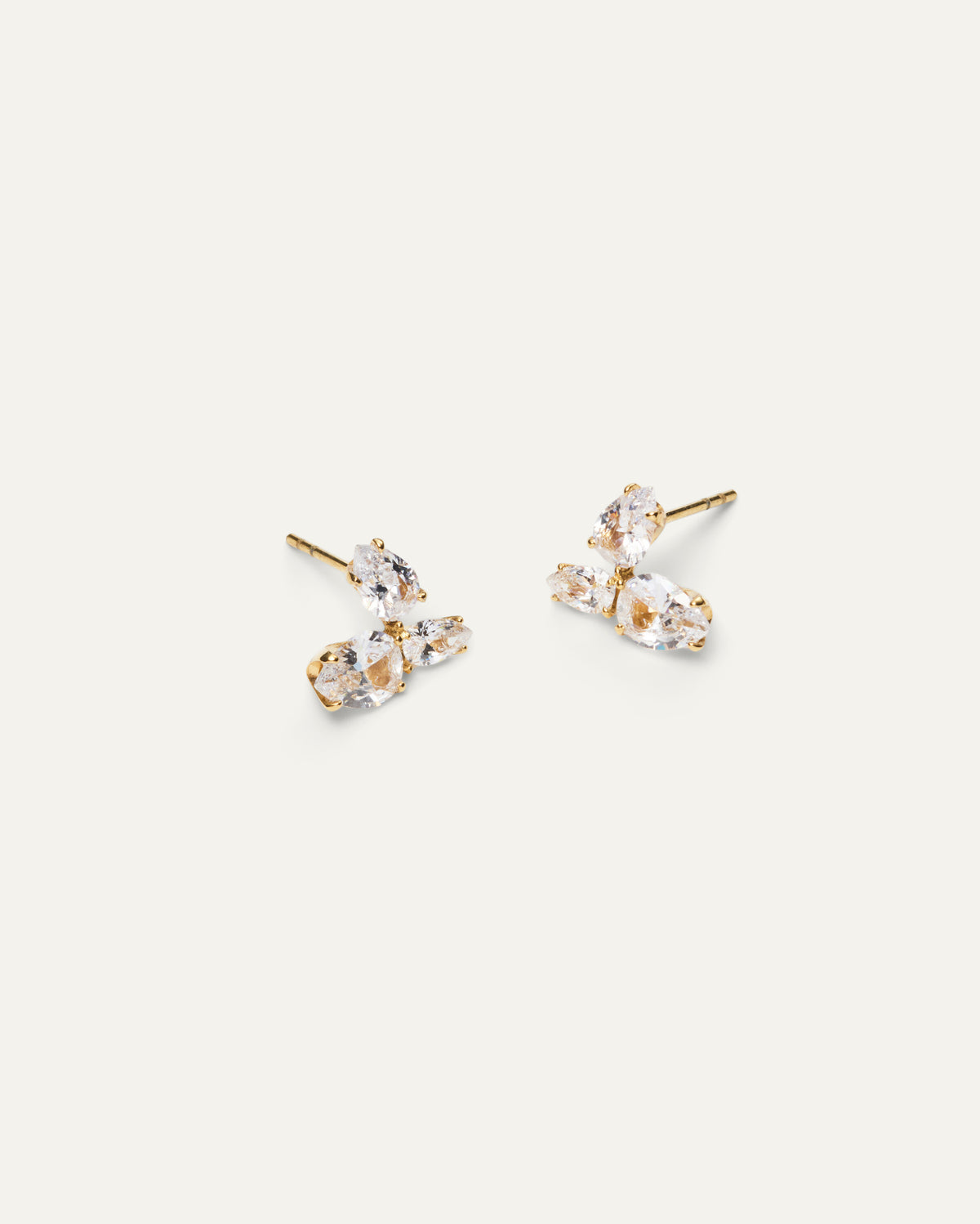 Fleur Gold Studs