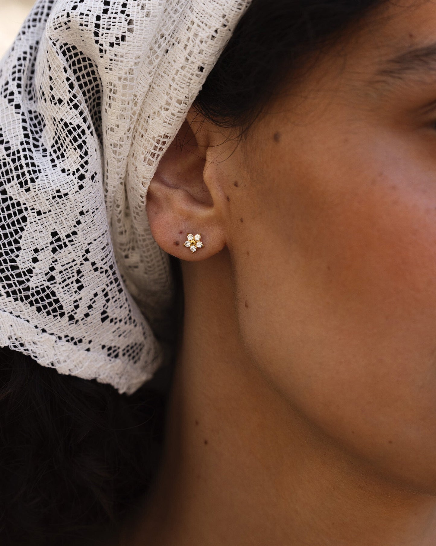 Flora Gold Studs