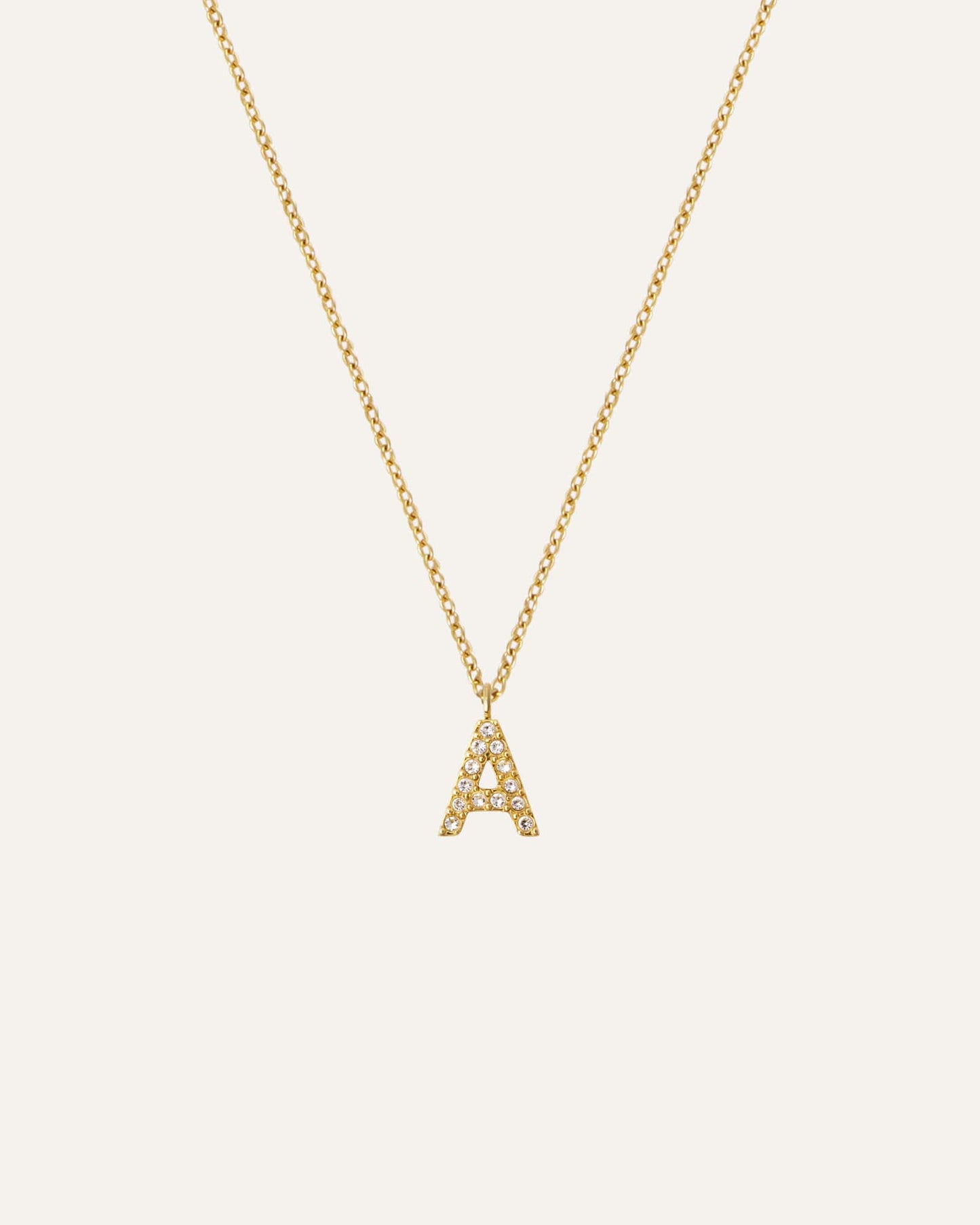 Petite Stone Letter Necklace