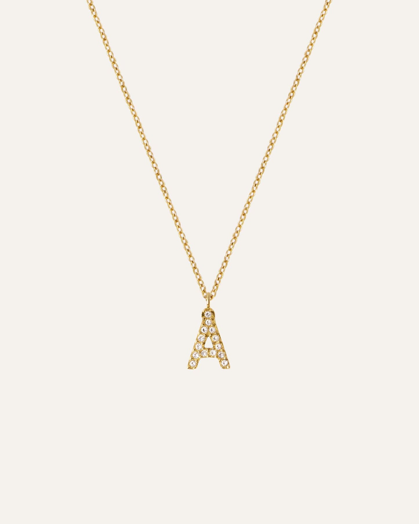 Petite Stone Letter Necklace
