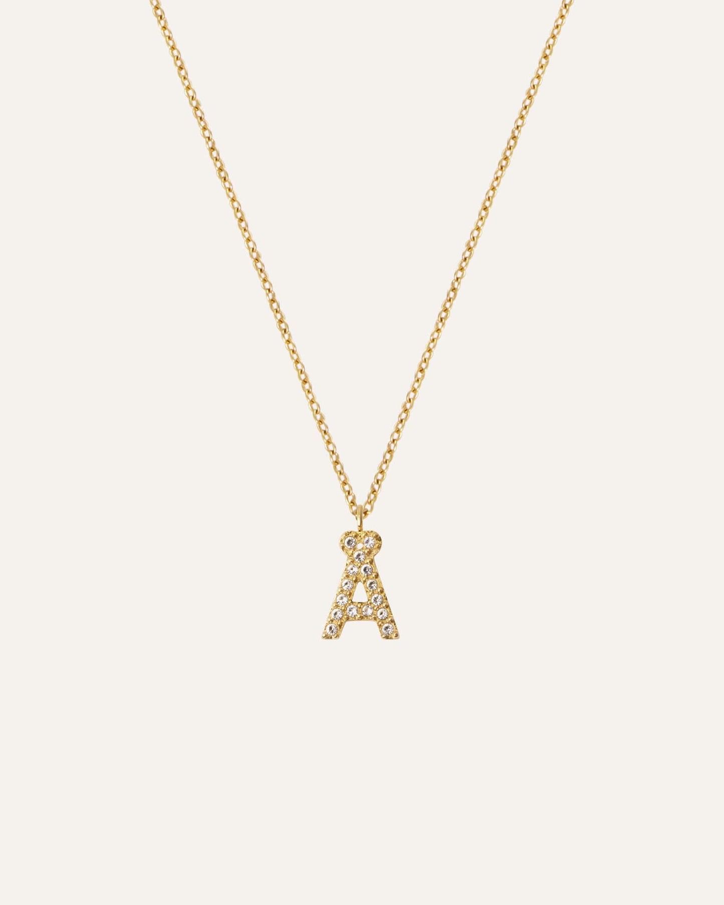 Petite Stone Letter Necklace
