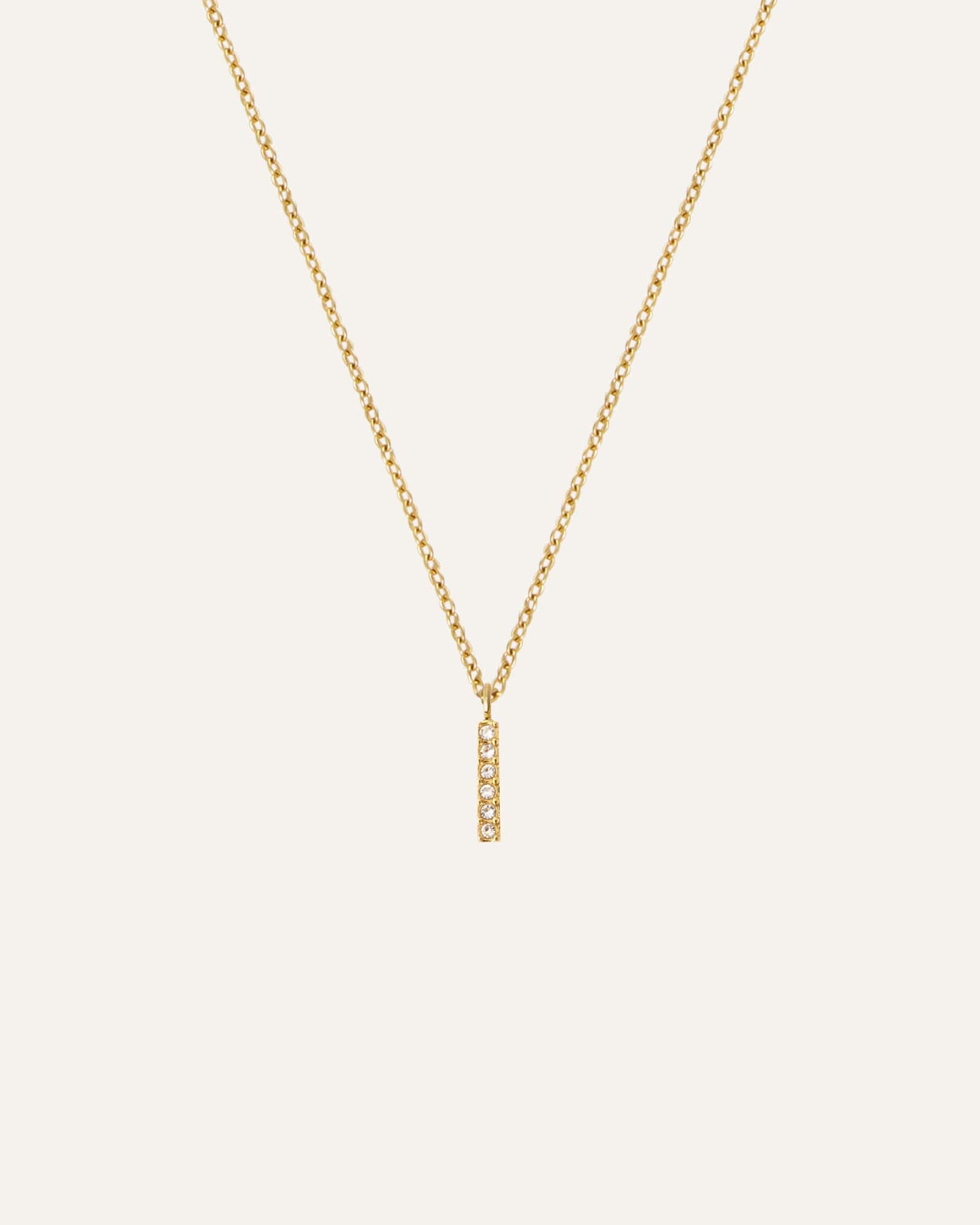 Petite Stone Letter Necklace