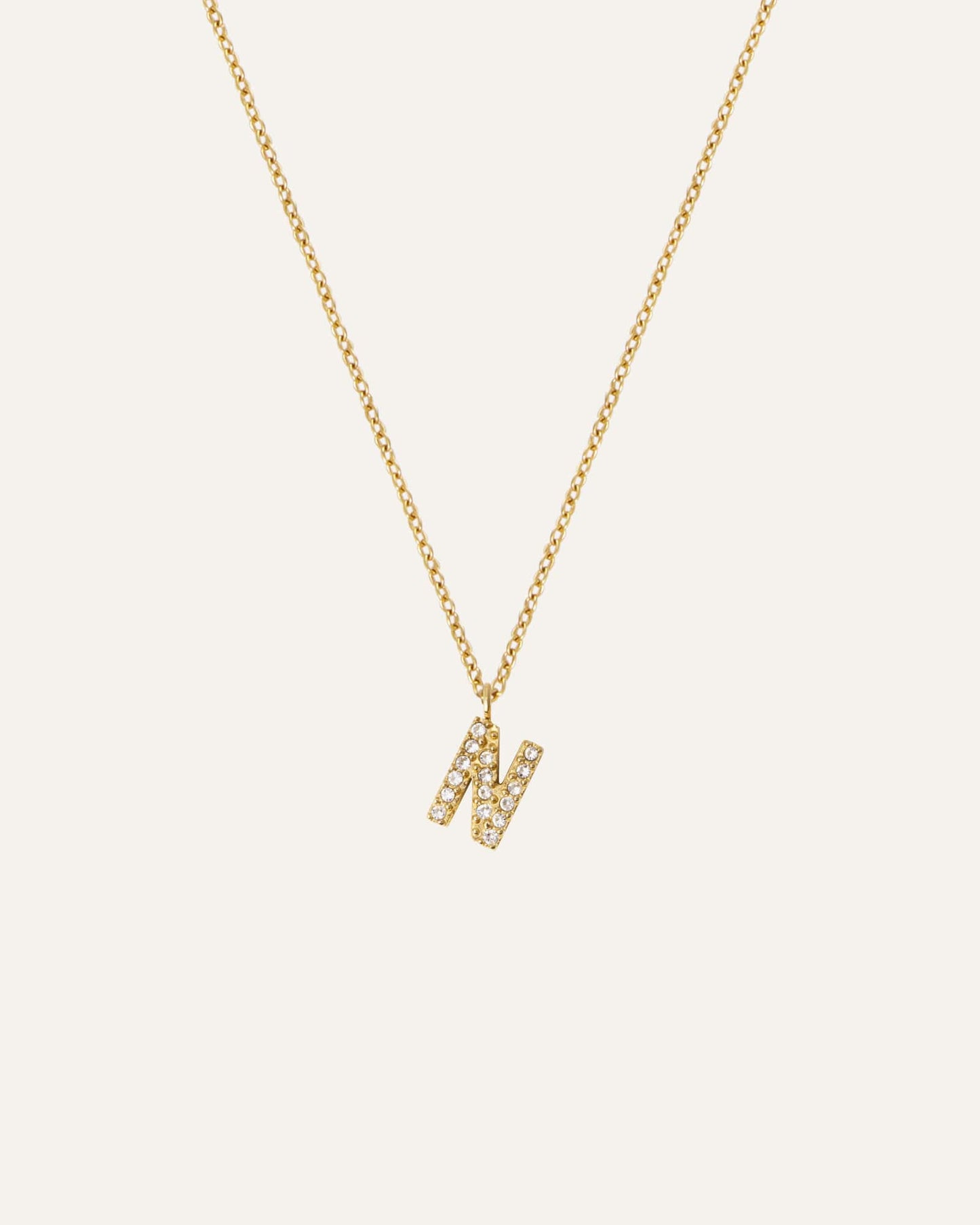 Petite Stone Letter Necklace