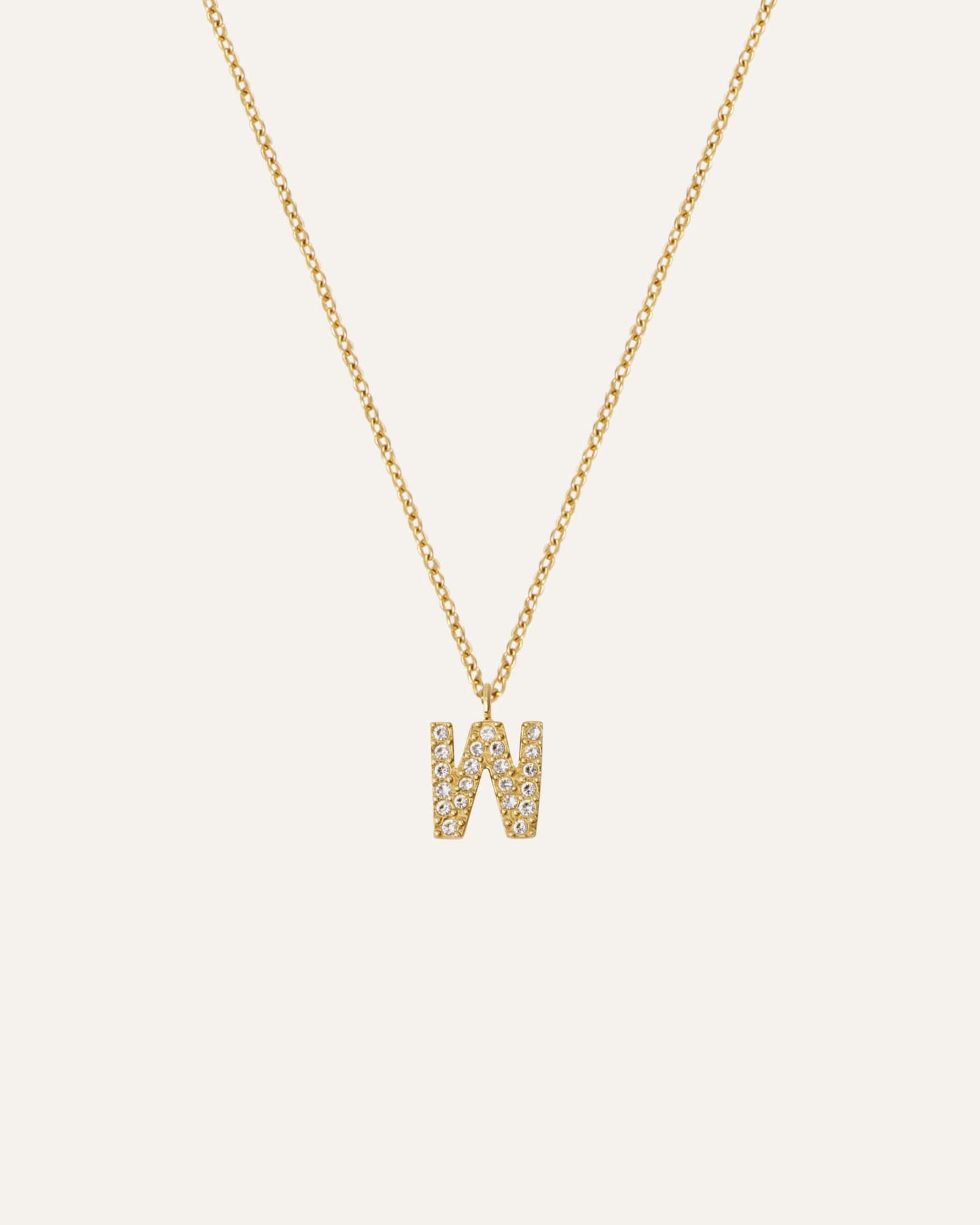 Petite Stone Letter Necklace