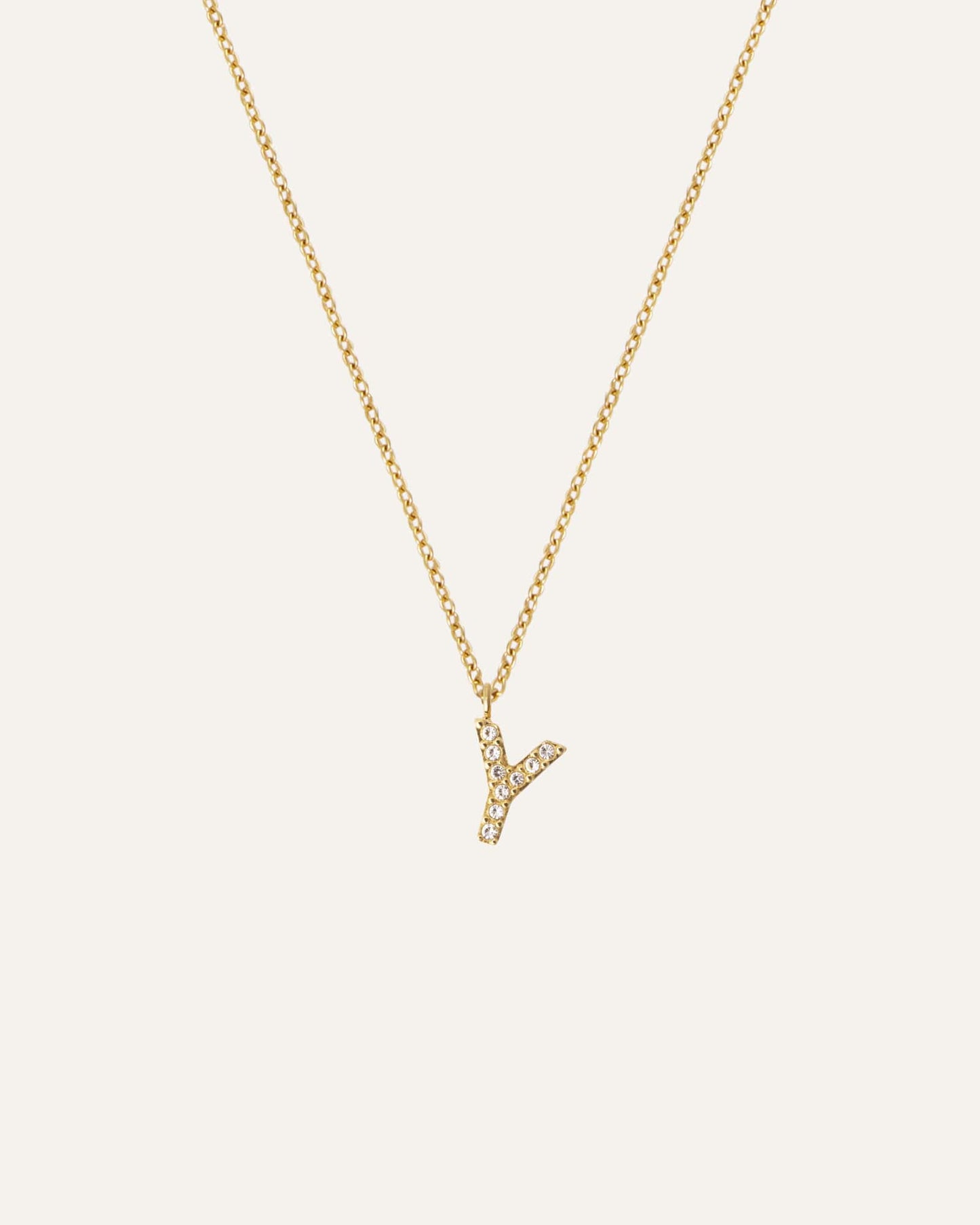 Petite Stone Letter Necklace