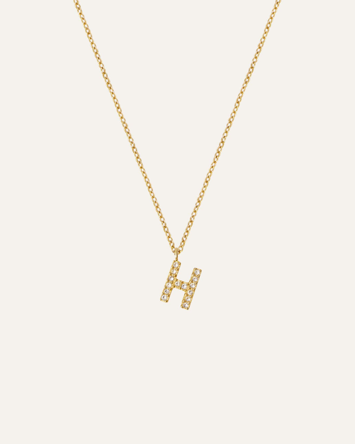 Petite Stone Letter Necklace