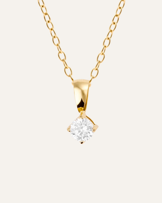 Jolie Gold Necklace - White