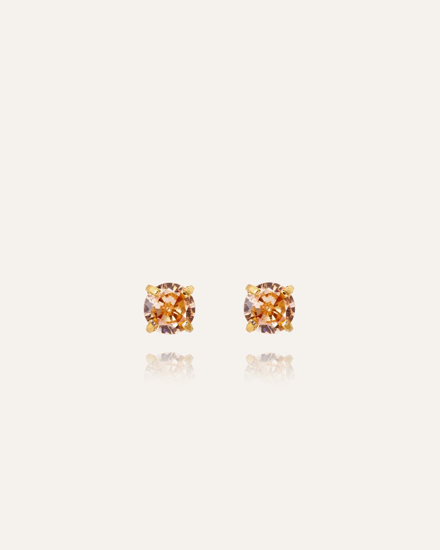 Jolie Gold Small Studs - Champagne