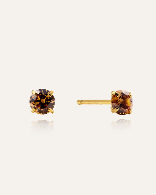 Jolie Coffee Medium Studs