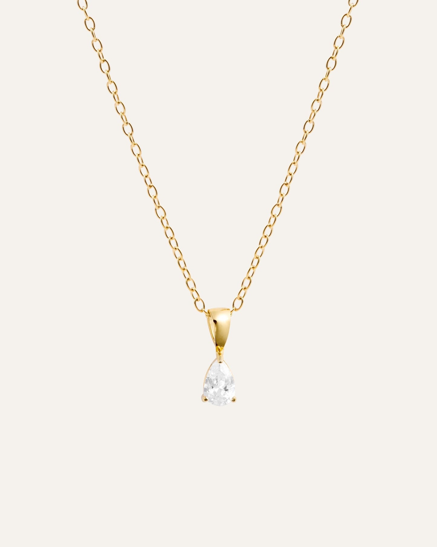 Belle Gold Necklace - White