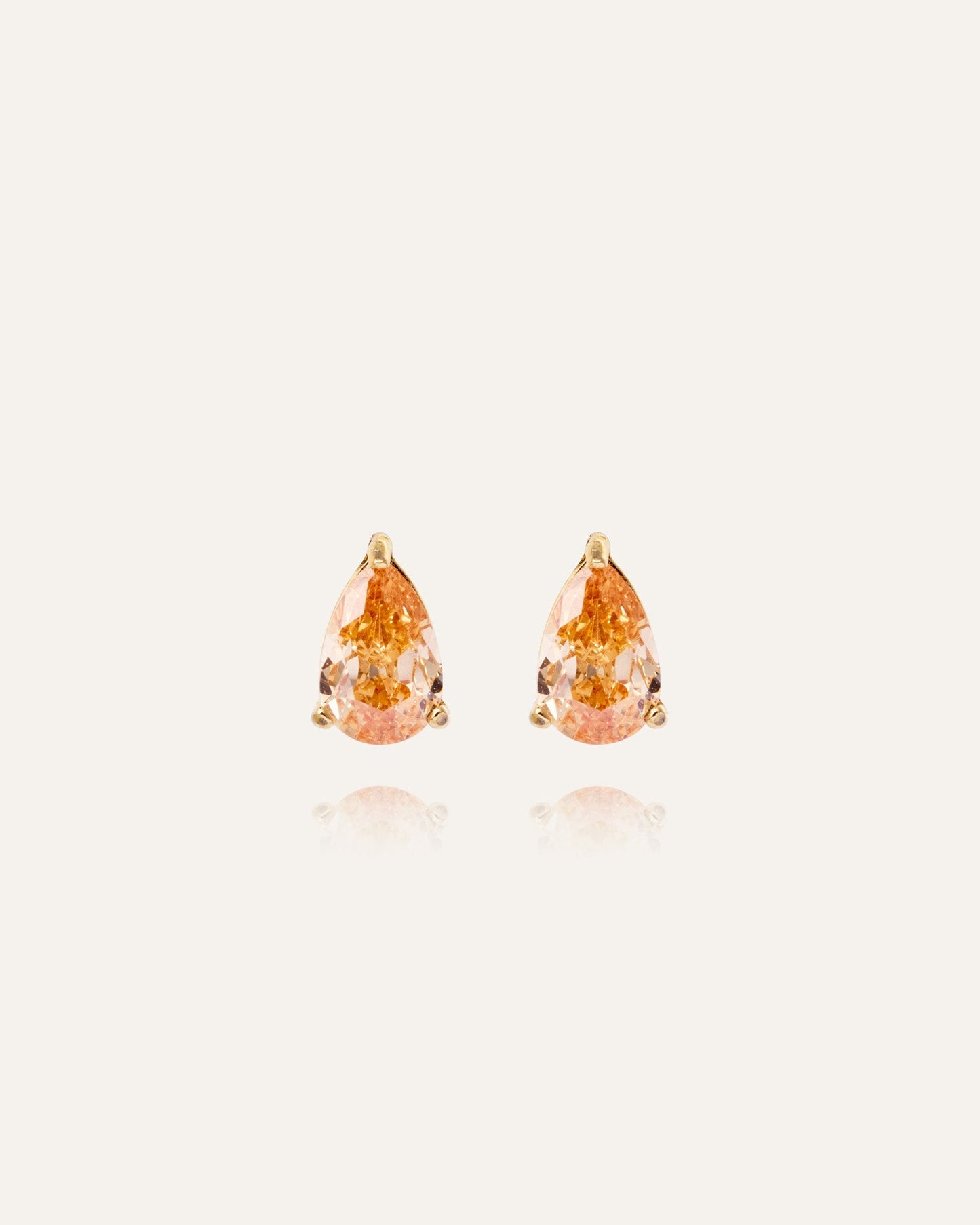 Belle Gold Medium Studs - Champagne