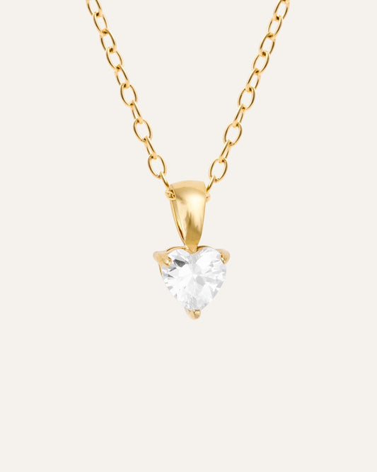 Bonne Gold Necklace - white