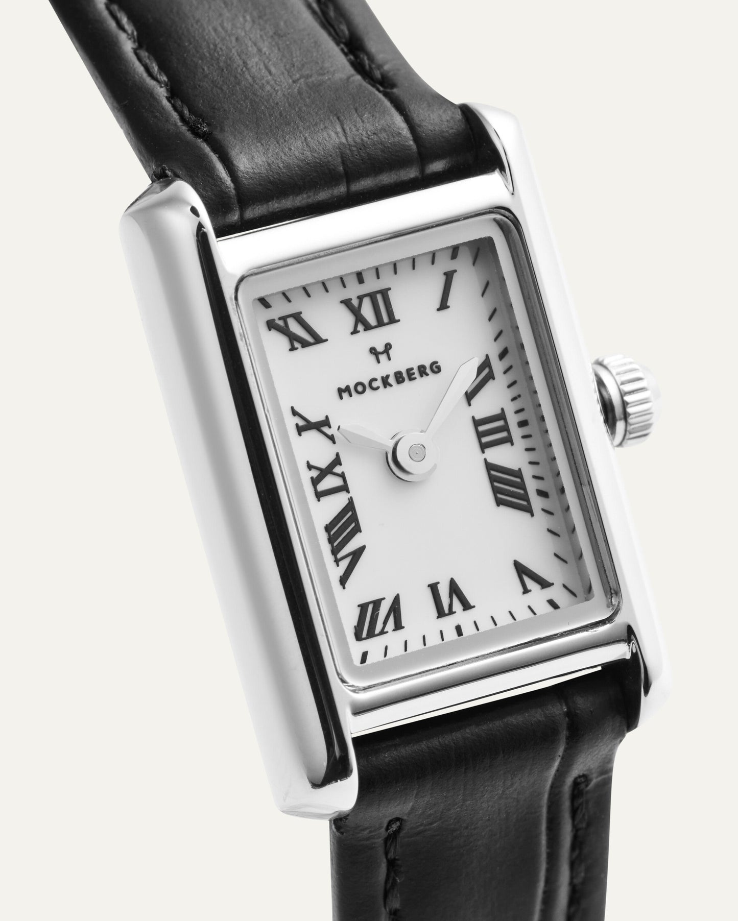 Timeless Leather Petite Steel Watch