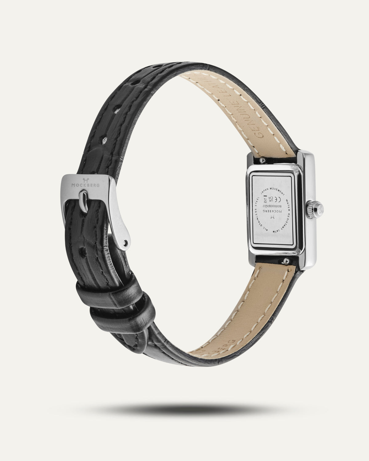 Timeless Leather Petite Steel Watch