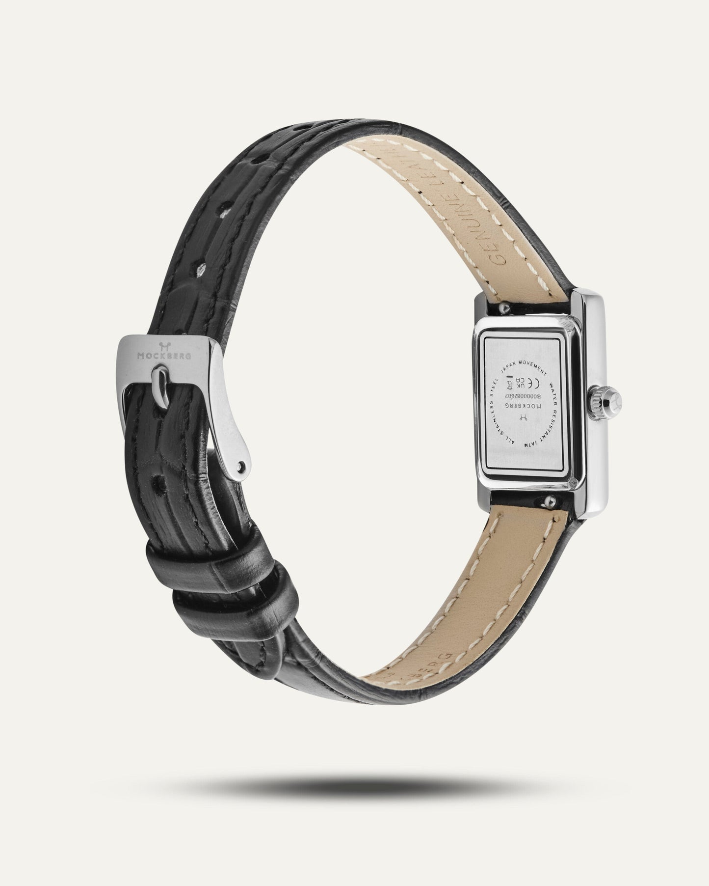 Timeless Leather Petite Steel Watch