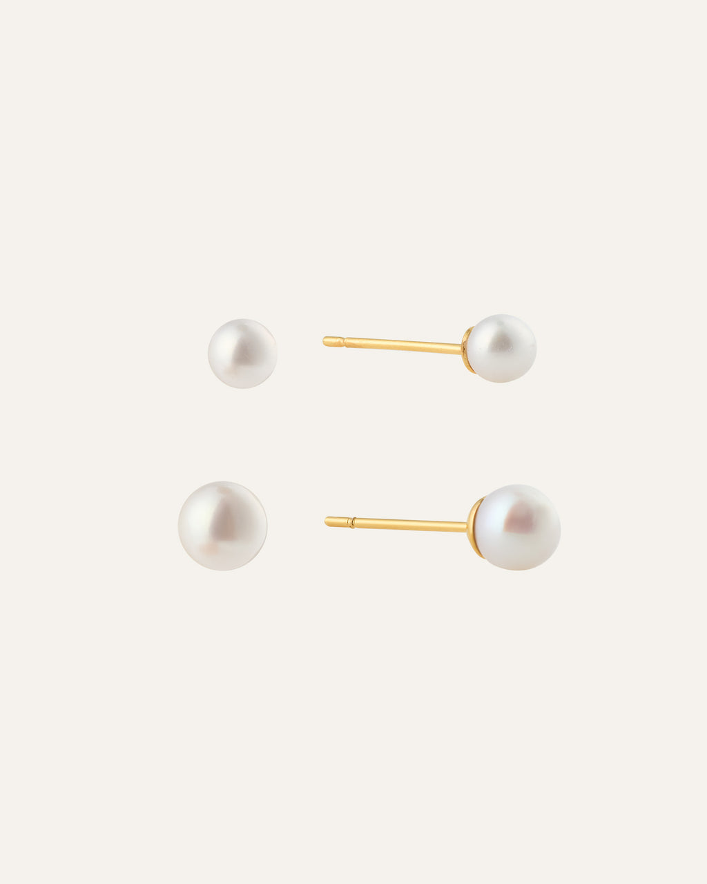 Pearl Set Gold Studs