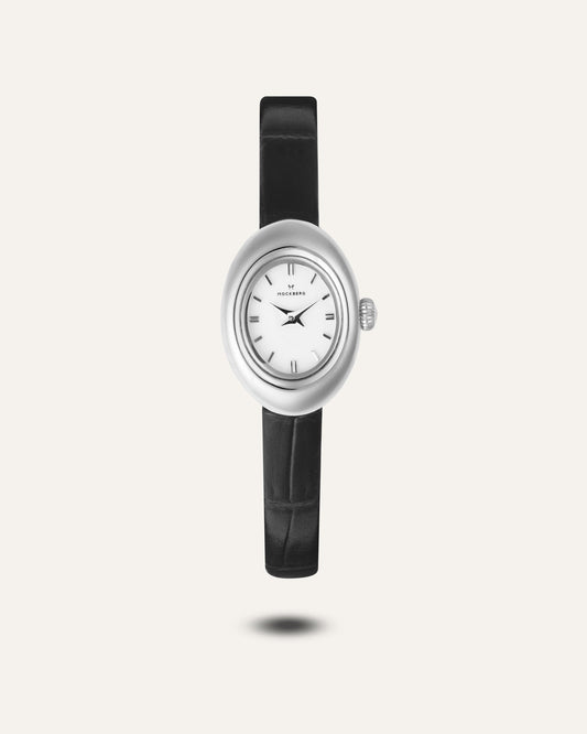 Belle Oval Petite Leather  Watch