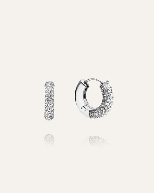 Pavé Everyday Medium Hoops