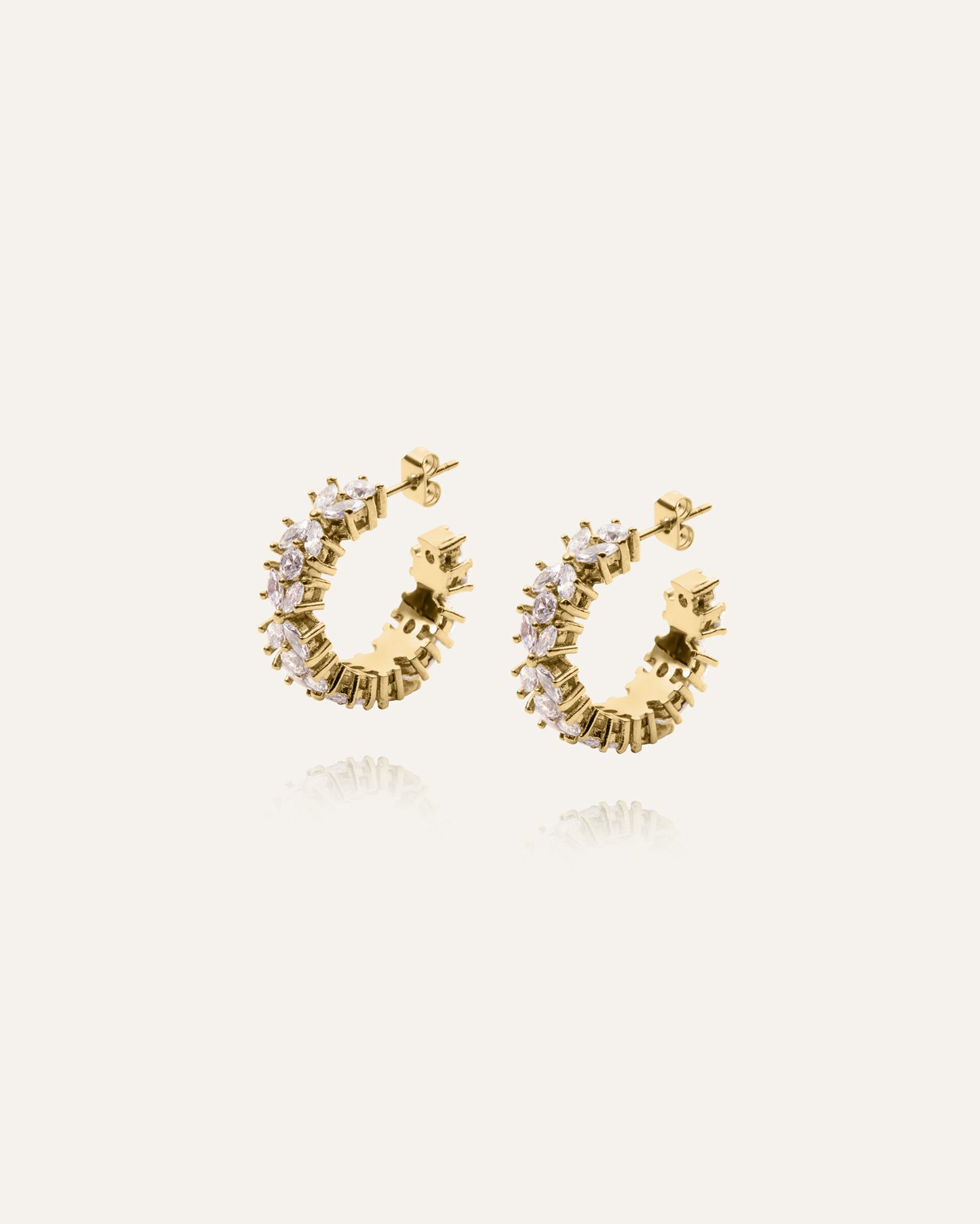 Queen earrings gold large WP