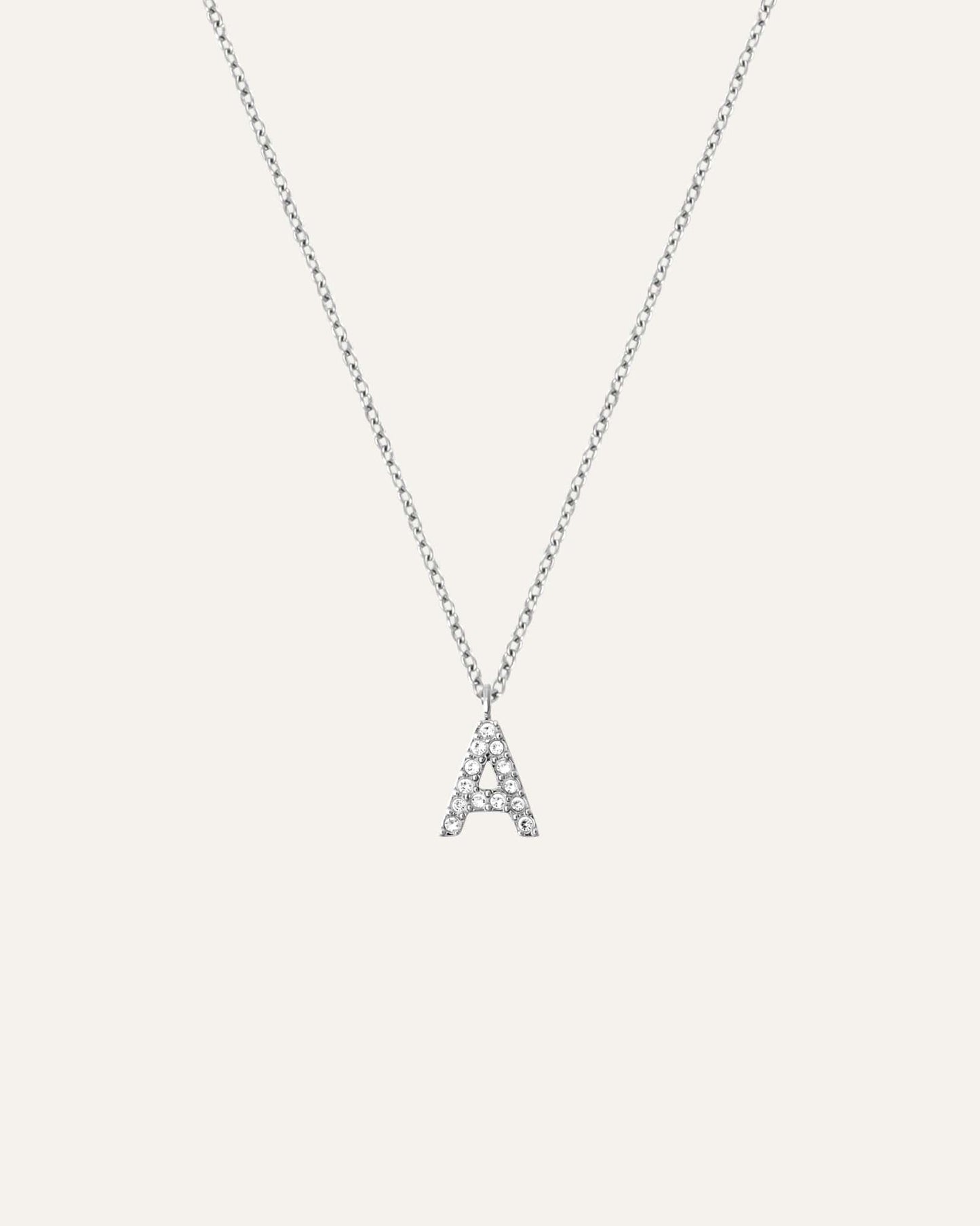 Petite Stone Letter Necklace