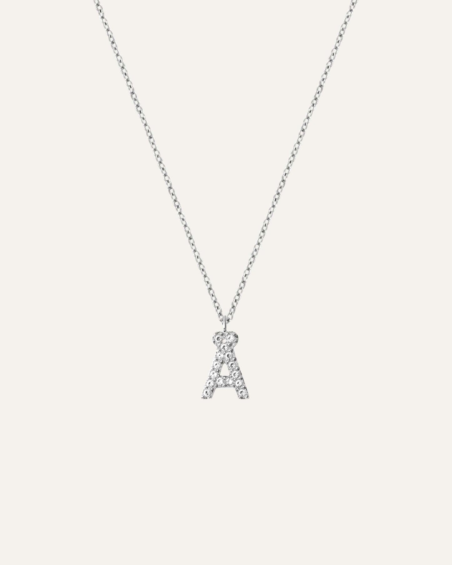 Petite Stone Letter Necklace