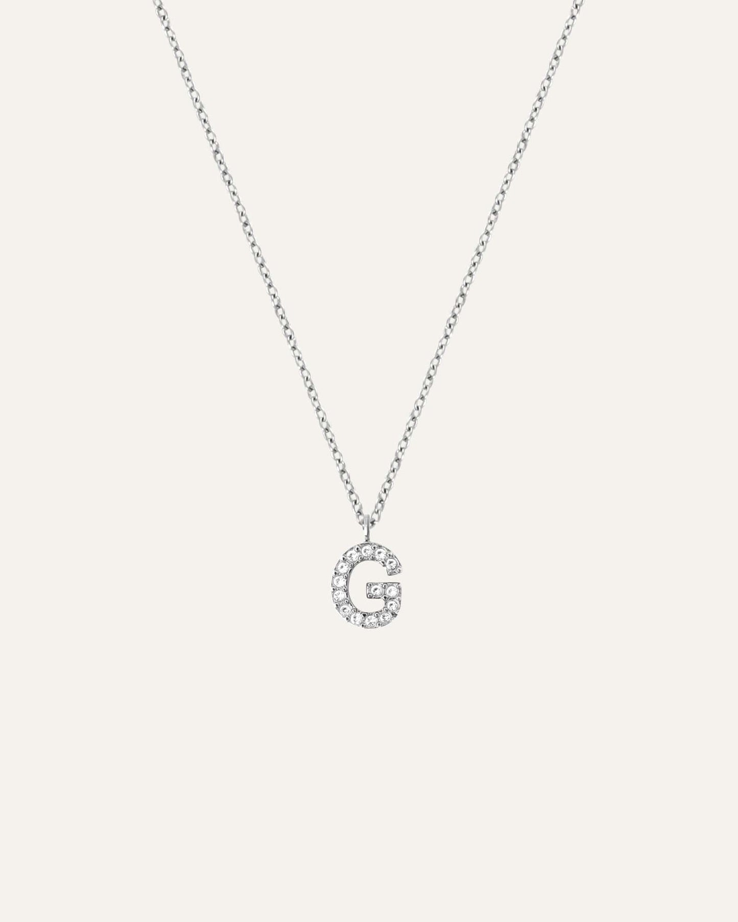 Petite Stone Letter Necklace
