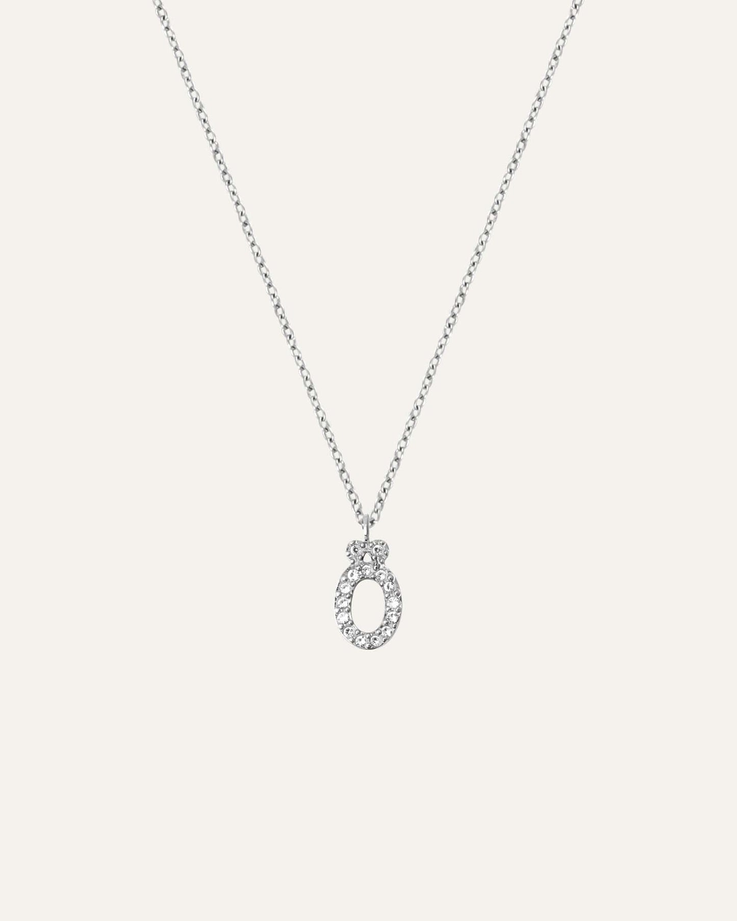 Petite Stone Letter Necklace