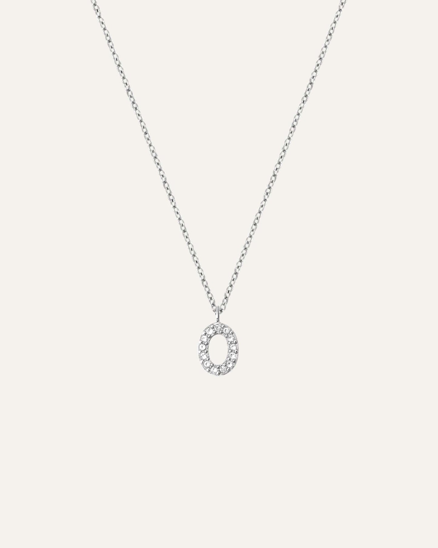 Petite Stone Letter Necklace