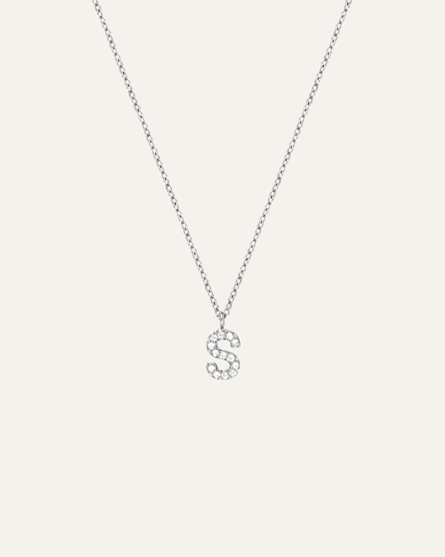 Petite Stone Letter Necklace
