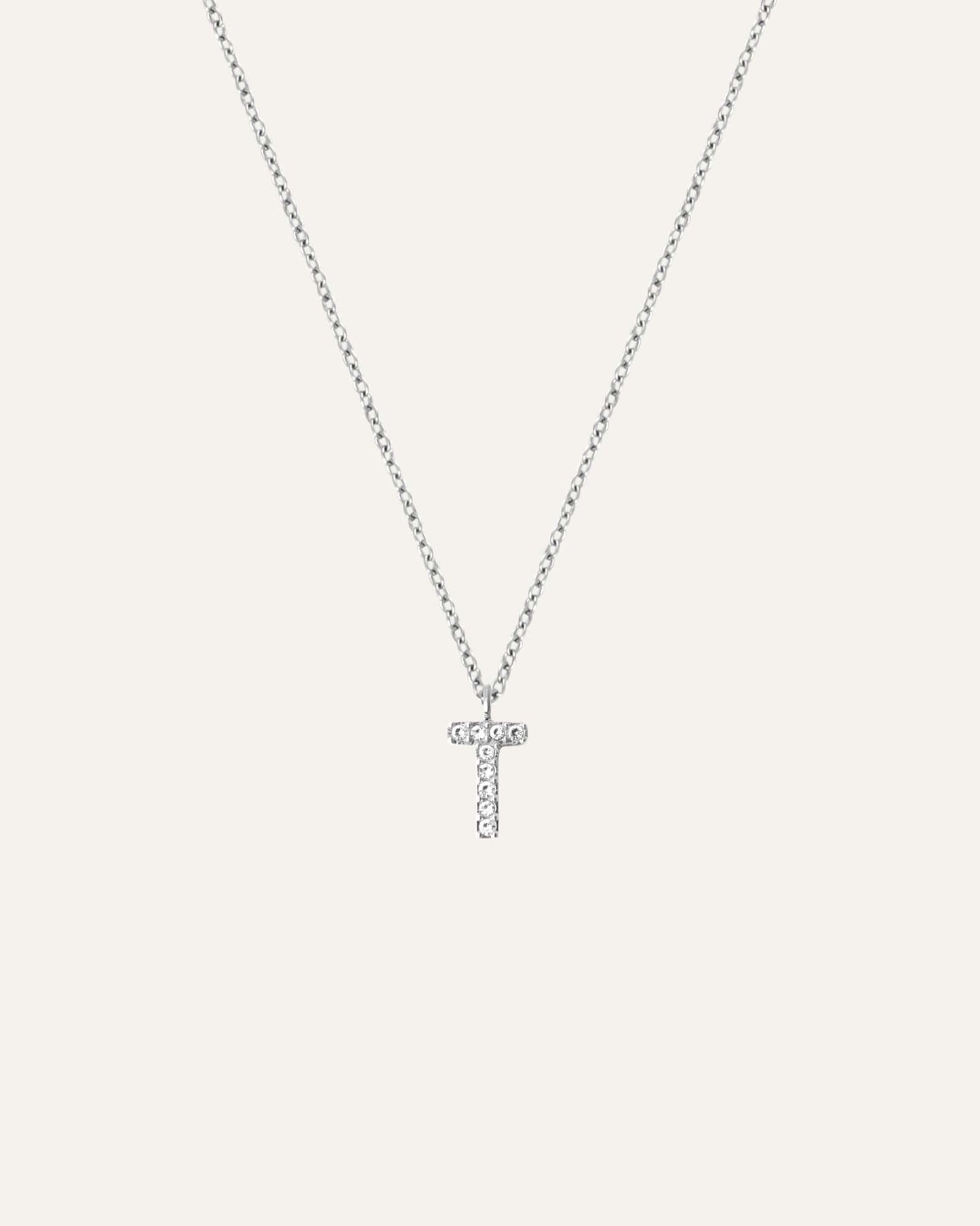 Petite Stone Letter Necklace