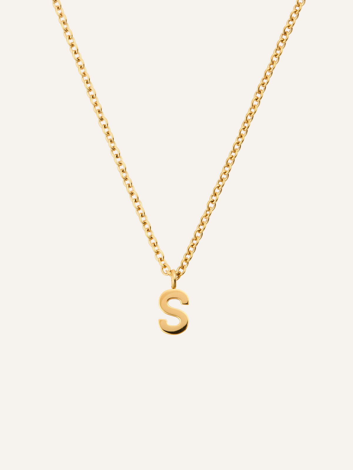Petite Plain Letter Necklace