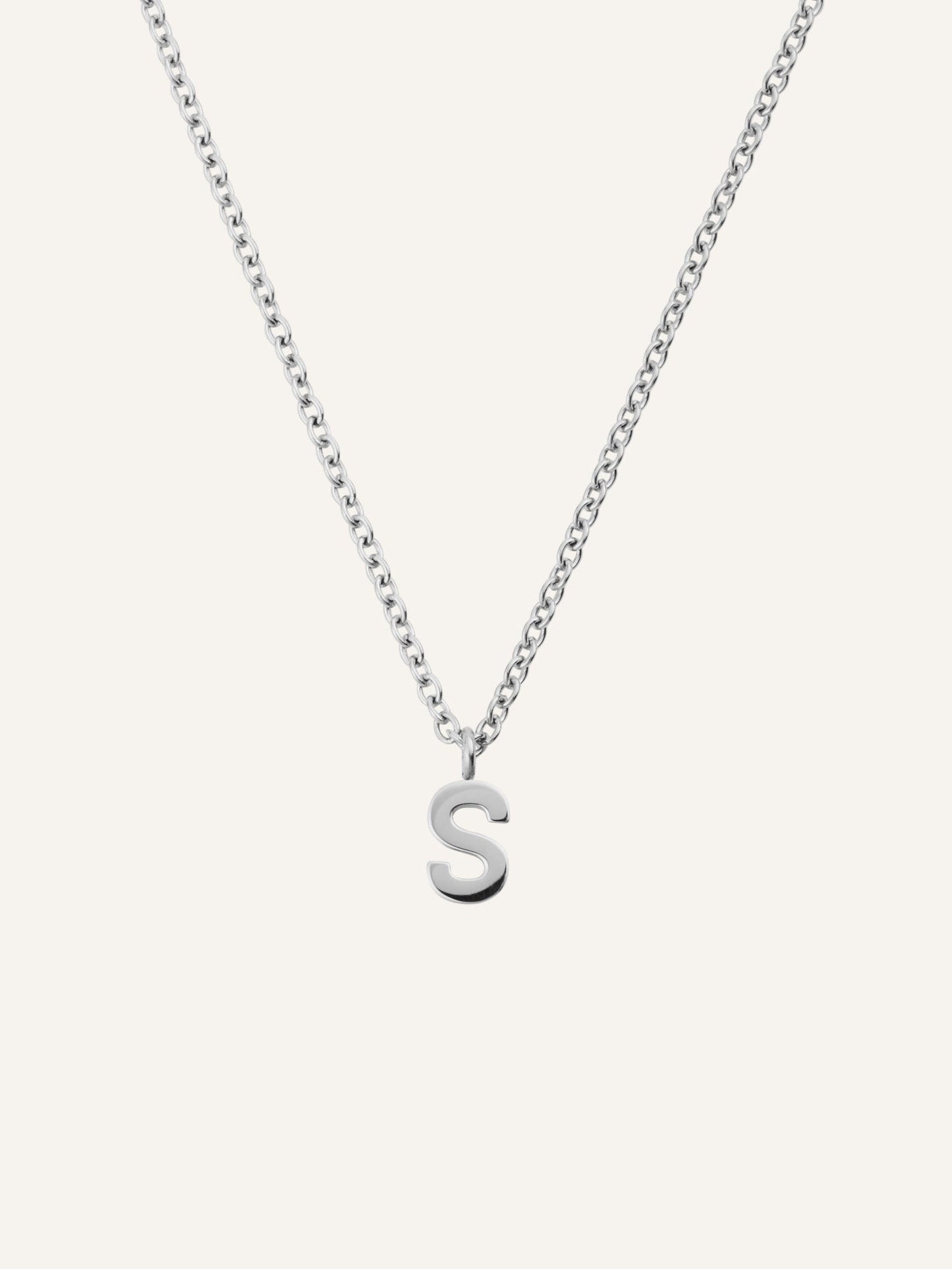 Petite Plain Letter Necklace