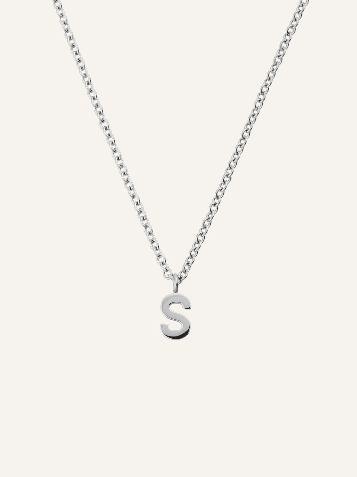 Petite Plain Letter Necklace