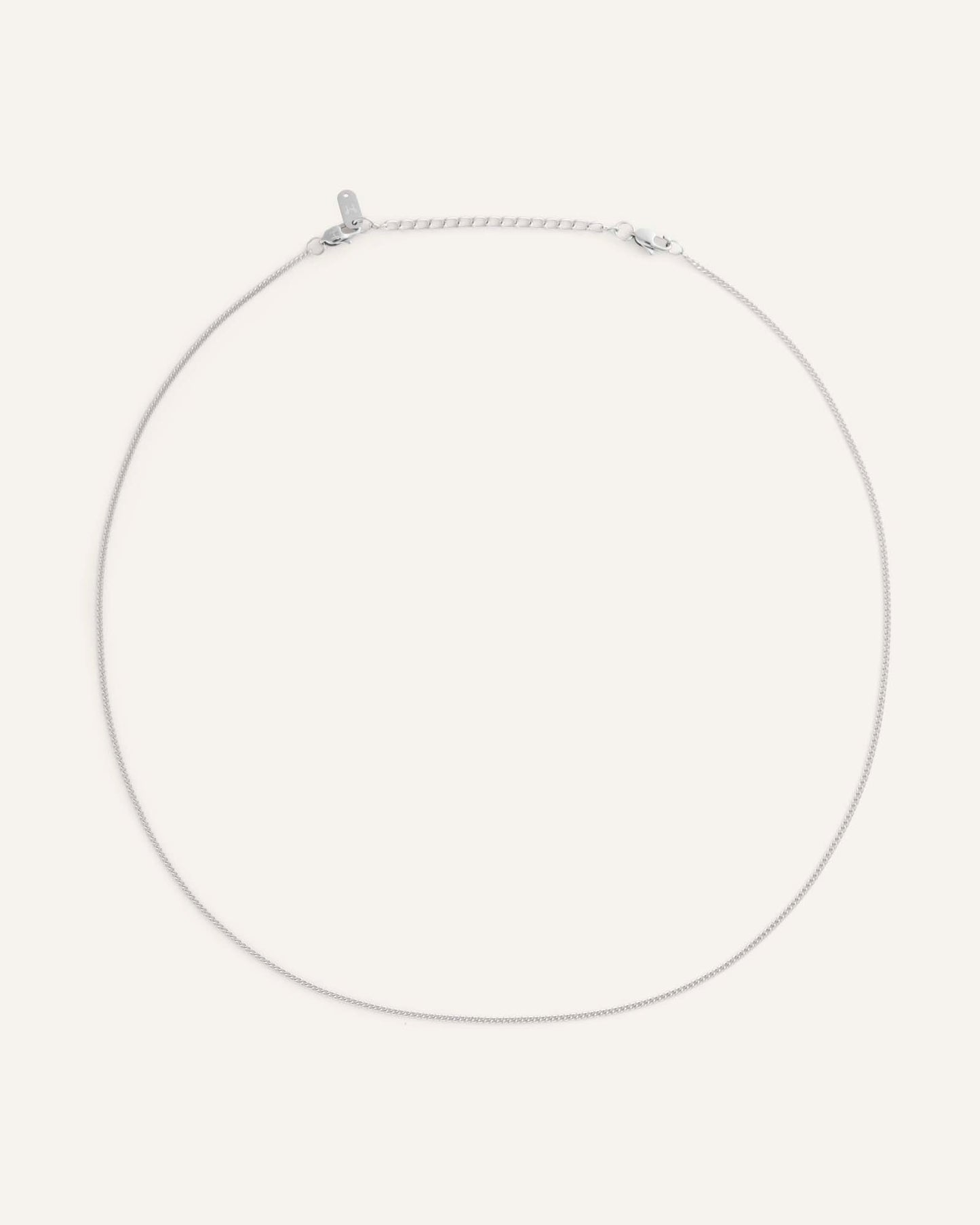 Thin Curb Chain Steel Necklace